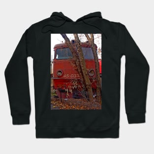 Disused loco, Romania Hoodie